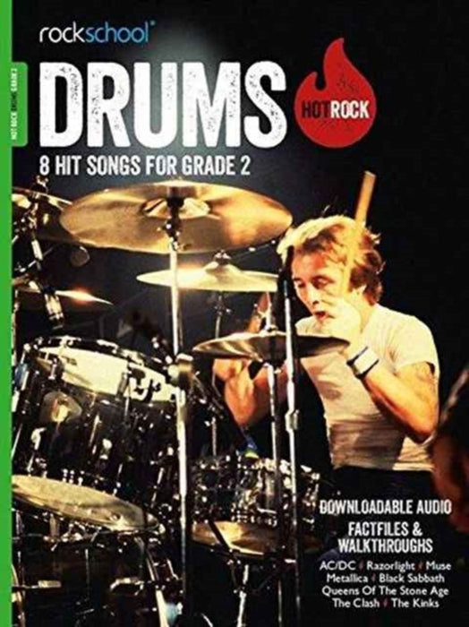 ROCKSCHOOL HOT ROCK DRUMS GR2 BK AUDIO by Galloway, Larry M