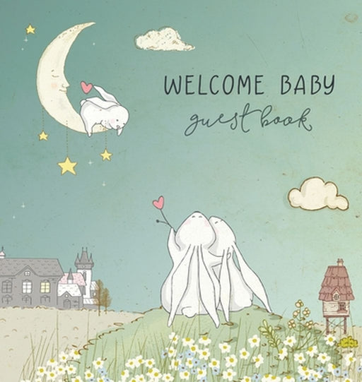 BABY SHOWER GUEST BOOK with GIFT LOG (HARDCOVER) for Baby Naming Day, Baby Shower Party, Christening or Baptism Ceremony, Welcome Baby Party: A Keepsa by Angelis Publications