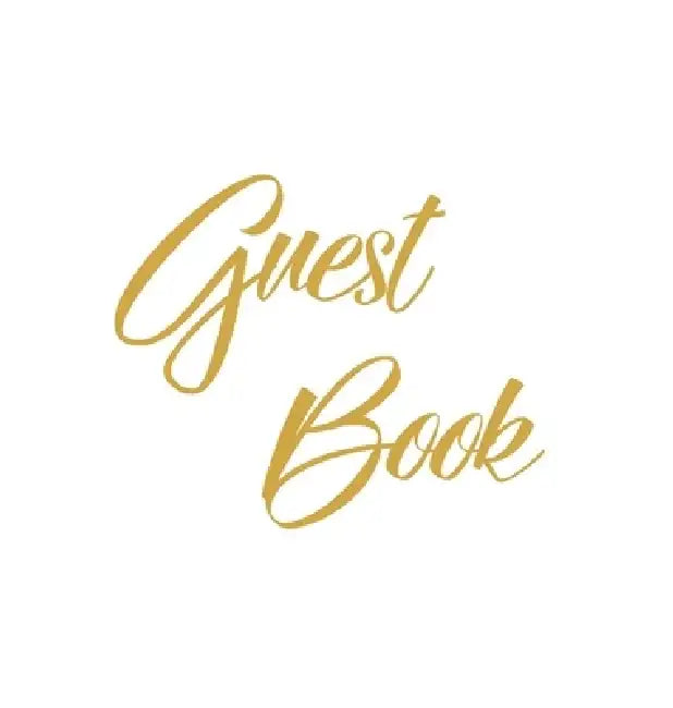 Gold Guest Book, Weddings, Anniversary, Party's, Special Occasions, Wake, Funeral, Memories, Christening, Baptism, Visitors Book, Guests Comments, Vac by Lollys Publishing