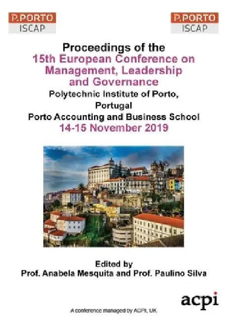 ECMLG19 - Proceedings of the 15th European Conference on Management, Leadership and Governance by Anabela Mesquita