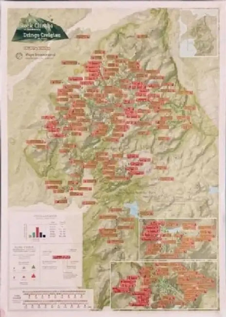 Snowdonia Rock Climbs Collect & Scratch Print by Maps International