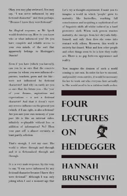 Four Lectures on Heidegger by Hannah Brunschvig