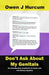 Don't Ask About My Genitals by Owen J Hurcum