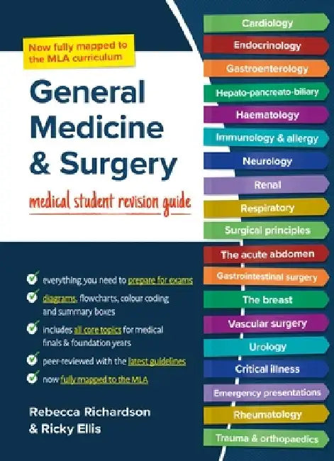 General Medicine and Surgery, MLA Edition: Medical Student Revision Guides by Rebecca Richardson