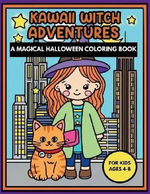 Kawaii Witch Adventures: A Magical Halloween Coloring Book for Kids Ages 4-8 by Lynn Alex