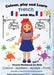 Colour, Play and Learn French with Mia: French Workbook for kids Vol 1 by Nerea Kennedy