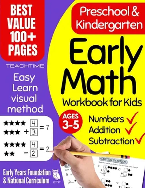 Early Math Workbook for Kids: Preschool & Kindergarten Number Tracing, Addition & Subtraction Basic Math Workbooks for Kids (Beginner Math Preschool by Teachtime