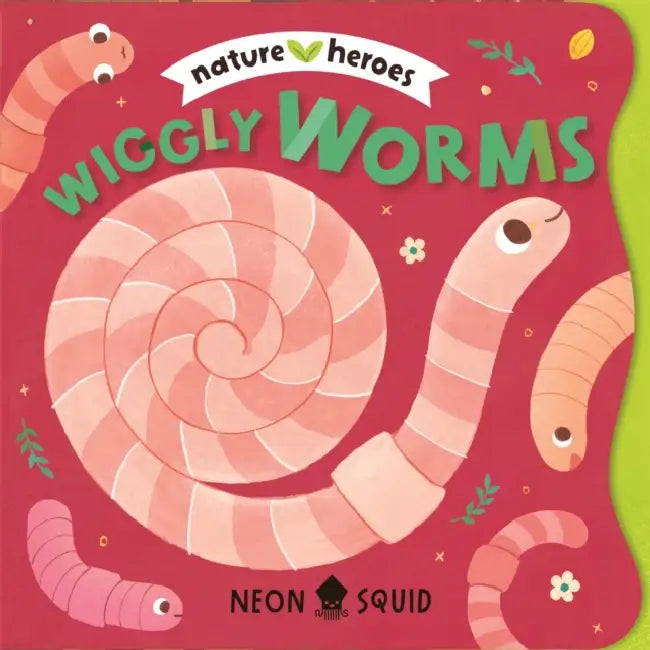 Wiggly Worms: An adorable peek-through rhyming board book about insects and nature by Neon Squid