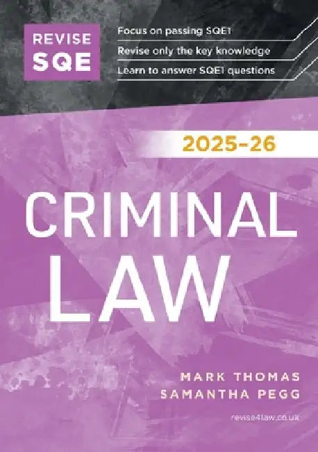 Revise SQE Criminal Law 2025-26 by Thomas, Mark