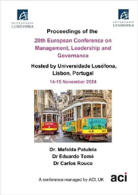 ECMLG 2024-20th European Conference on Management Leadership and Governance by Patuleia, Mafalda