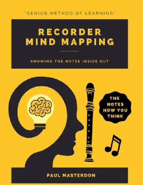 Recorder Mind Mapping: A Mnemonically Color-Coded Recorder Fingering Chart Book: With Unique Player's Eye View by Paul Masterdon