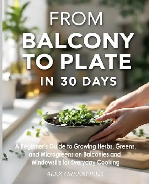 From Balcony to Plate in 30 Days: A Beginner's Guide to Growing Herbs, Greens, and Microgreens on Balconies and Windowsills for Everyday by Alex Greenfield