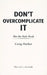 Don't Overcomplicate It: Bin the Rule Book by Craig Harker