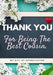 Thank You For Being The Best Cousin: My Gift Of Appreciation: Full Color Gift Book Prompted Questions 6.61 x 9.61 inch by The Life Graduate Publishing Group