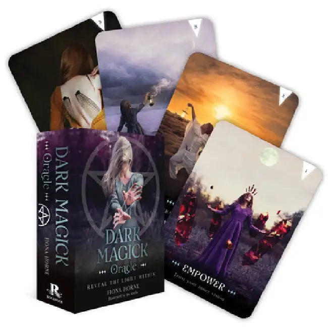 Dark Magick Oracle: Reveal the Light Within (36 Gilded Cards and 112-Page Full-Color Guidebook) by Fiona Horne