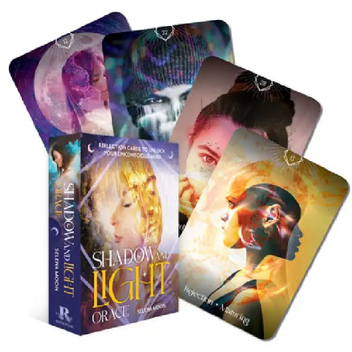 Shadow & Light Oracle: Reflection Cards to Unlock Your Unconscious Mind (36 Gilded Cards and 96-Page Guidebook) by Selena Moon