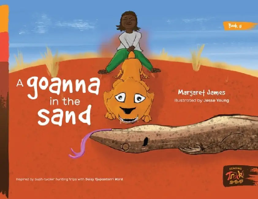 A goanna in the sand by Margaret James