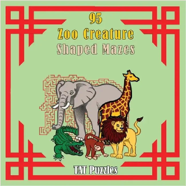 95 Zoo Creature Shaped Mazes by Puzzles, Tat