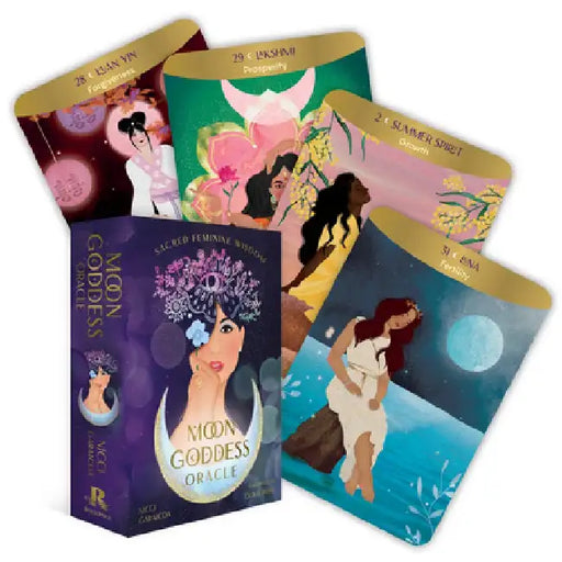 Moon Goddess Oracle: Sacred Feminine Wisdom (36 Gilded Cards and 112-Page Full-Color Guidebook) by Nicci Garaicoa