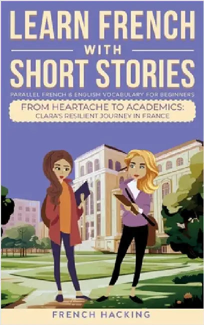Learn French With Short Stories - Parallel French & English Vocabulary for Beginners. From Heartache to Academics: Clara's Resilient Journey in France by French Hacking
