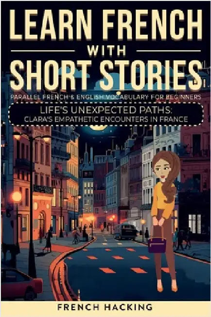 Learn French With Short Stories - Parallel French & English Vocabulary for Beginners. Life's Unexpected Paths: Clara's Empathetic Encounters in France by French Hacking