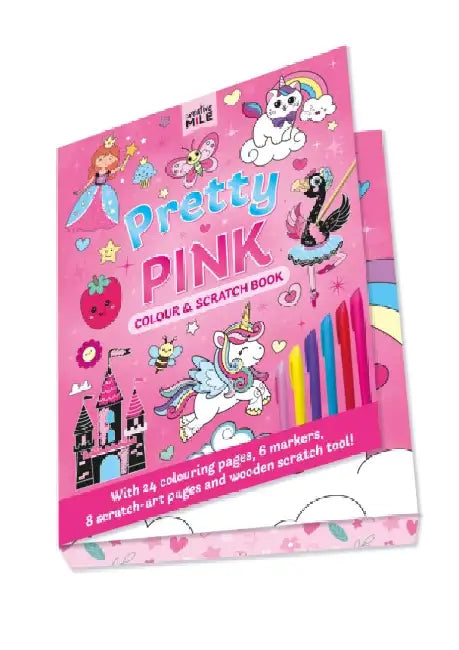 Pretty in Pink Colour and Scratch Book by Creative Mile