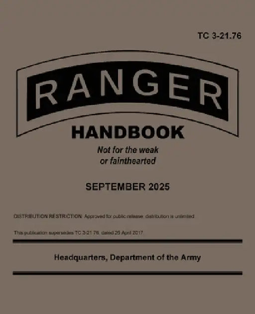 Tc 321.76 Ranger Handbook September 2025 by Headquarters Department Of The Army