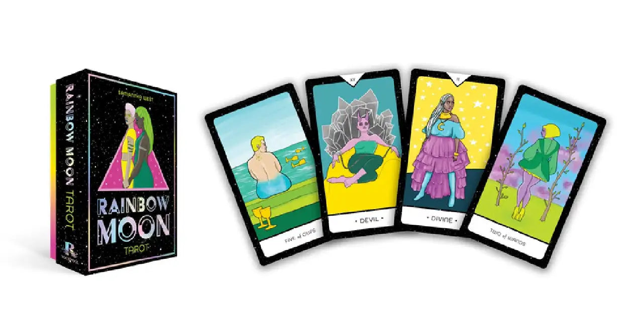 Rainbow Moon Tarot: 78 Card Deck and 144 Page Book by Sam West