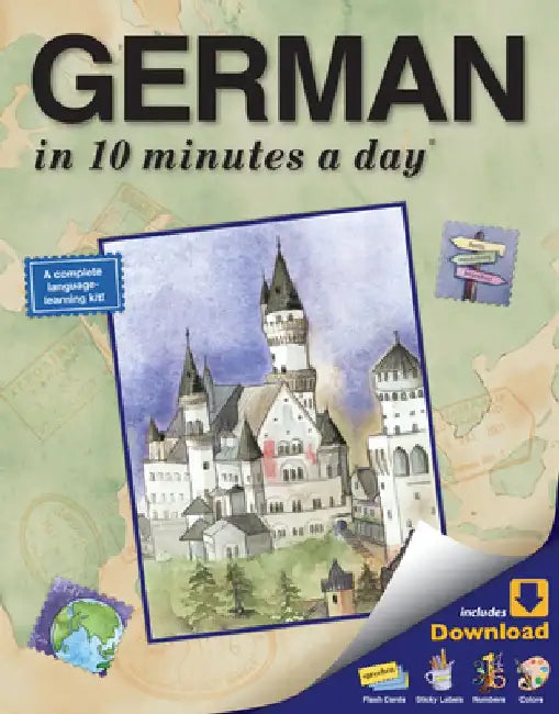 German in 10 Minutes a Day(r): Language Course for Beginning and Advanced Study. Includes Workbook, Flash Cards, Sticky Labels, Menu Guide, Glossary, by Kristine K. Kershul