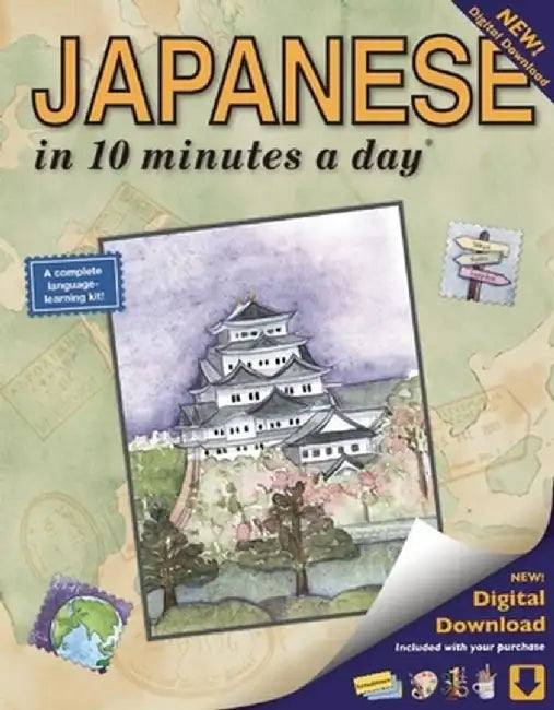 Japanese in 10 Minutes a Day: Language Course for Beginning and Advanced Study. Includes Workbook, Flash Cards, Sticky Labels, Menu Guide, Glossary, by Kristine K. Kershul
