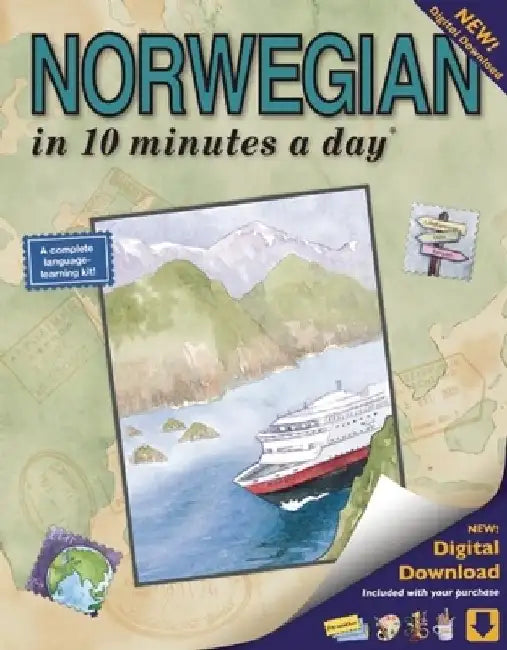 Norwegian in 10 Minutes a Day: Language Course for Beginning and Advanced Study. Includes Workbook, Flash Cards, Sticky Labels, Menu Guide, Glossary, by Kristine K. Kershul