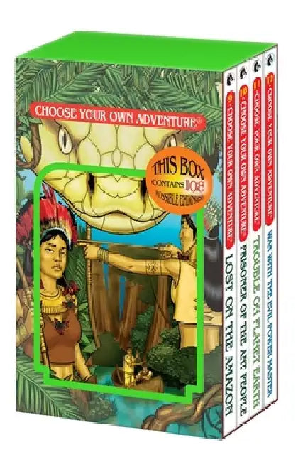 Choose Your Own Adventure 4-Book Boxed Set #3 (Lost on the Amazon, Prisoner of the Ant People, Trouble on Planet Earth, War with the Evil Power Master by R. a. Montgomery