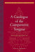 A Catalogue of the Comparative Tengyur by Paul Hackett