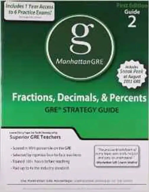 Fractions, Decimals, & Percents Gre Preparation Guide  (Vol. 2) by Manhattan Gre