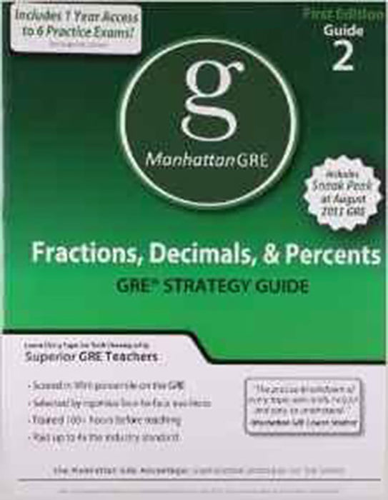 Fractions, Decimals, & Percents Gre Preparation Guide  (Vol. 2)