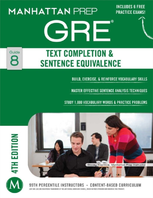 Text Completion & Sentence Equivalence Gre Strategy Guide  by Manhattan Prep