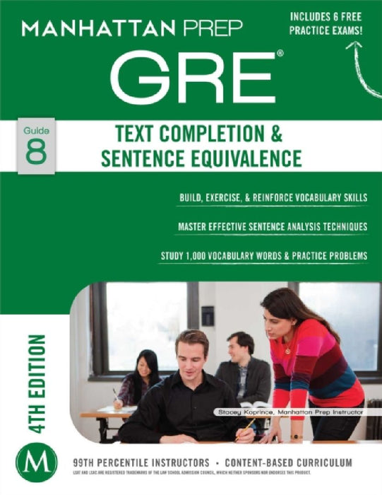Text Completion & Sentence Equivalence Gre Strategy Guide  by Manhattan Prep