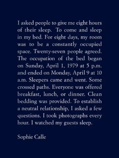 Sophie Calle: The Sleepers by Sophie Calle