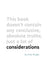 Considerations by Colin Wright
