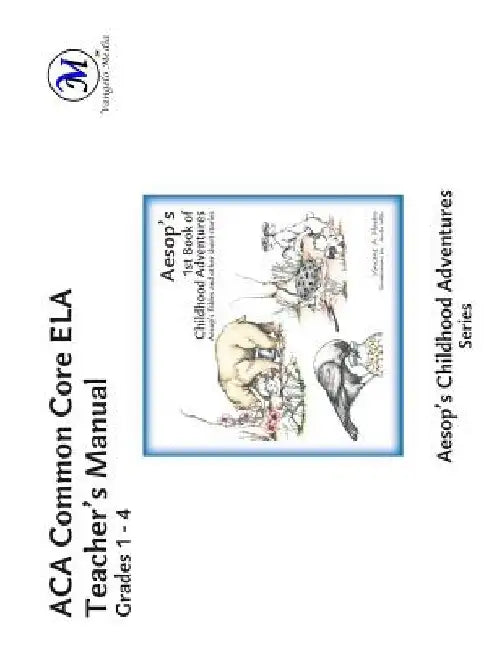 ACA Common Core ELA Teacher's Manual: Grades 1 - 4 by Anita Wells