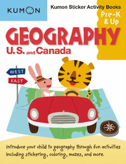 Geography: U.S. and Canada Sticker Activity Book by Kumon