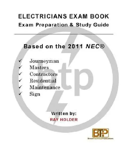 Electricians Exam Book 2011 by Ray Holder