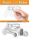 Trace and Color: Hot Rods: Adult Activity Book by Jordan Biggio