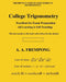 College Trigonometry by A. a. Frempong
