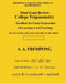 Final Exam Review: College Trigonometry by A. a. Frempong