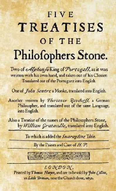 Five Treatises of the Philosophers Stone by H. P