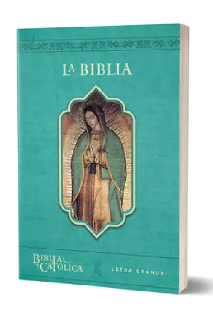 La Biblia Católica: Tamaño Grande, Edición Letra Grande. Rústica, Azul, Con Virgen by Biblia de América