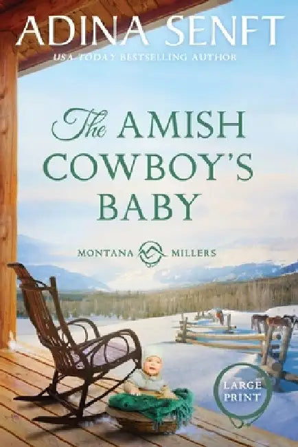 The Amish Cowboy's Baby: Montana Millers 2 Large Print by Adina Senft