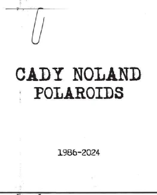 Cady Noland: Polaroids 1986-2024 by Cady Noland
