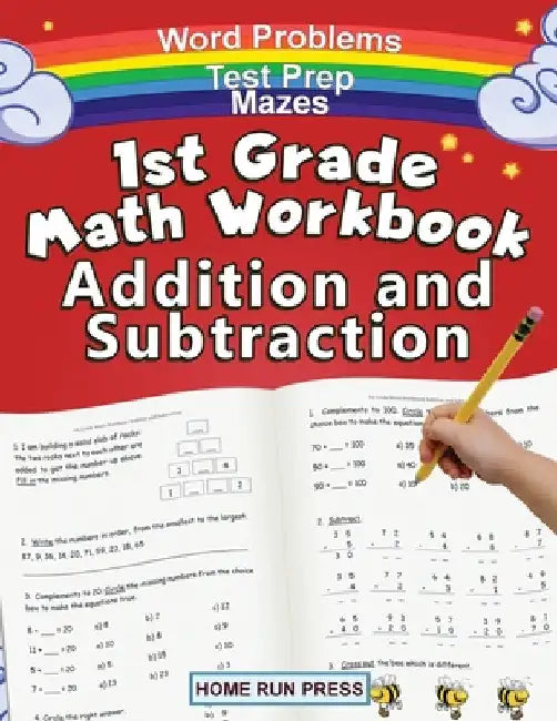 1st Grade Math Workbook Addition and Subtraction: Grade 1 Workbooks, Math Books for 1st Graders, Ages 4-8 by LLC Home Run Press